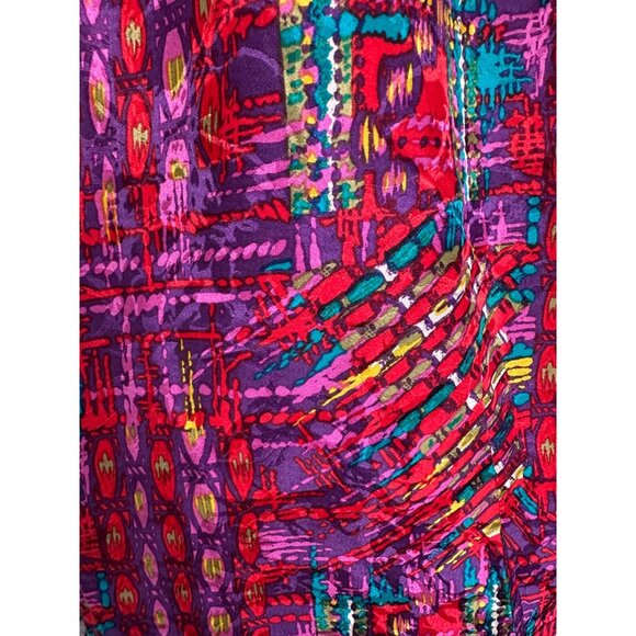 Anne Crimmins For Umi Collections Vtg Silk Multicolor Abstract Print Skirt 10 - Picture 11 of 11